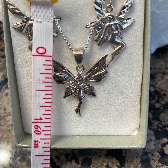 Sterling Silver Fairy Earring & Pendant Set Retail 142.00 NWT - Picture 11 of 12